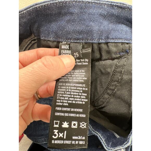3x1 NYC Denim High Rise Skinny Leg Jean Dark Blue Capsule Designer - Picture 4 of 8